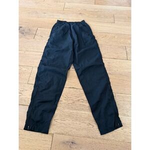 Vintage Nike Black Athletic Track Pants Zip Leg Nylon Athletic Wear Size S